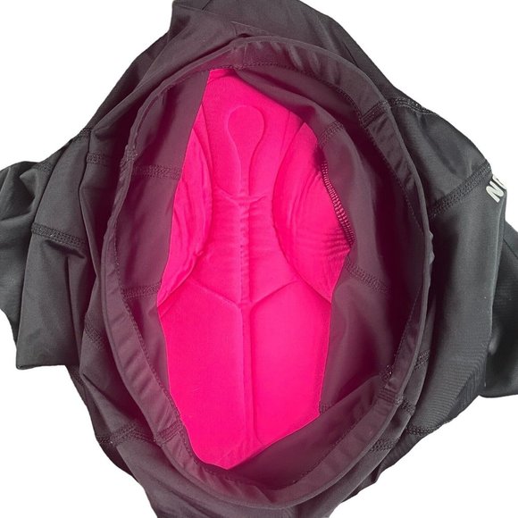 NOOYME Shorts Women's Size Small Cycling Padded Reflective Logo Mid Thigh Black - Picture 6 of 8